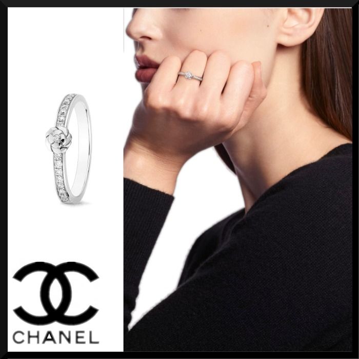 CHANEL カメリア コレクション マリッジリング プラチナ ダイヤ