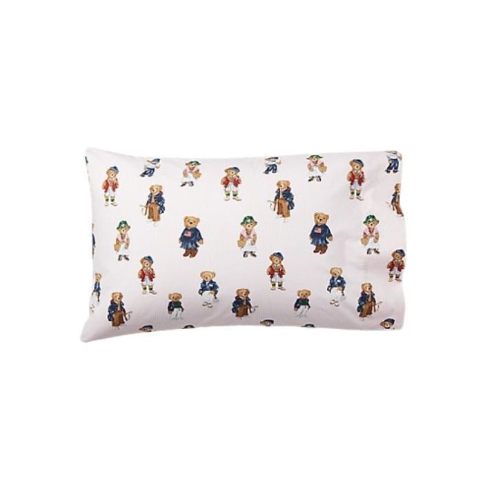 ラルフローレン】 Poloベア ストライプ シーツセット クイーン (RALPH