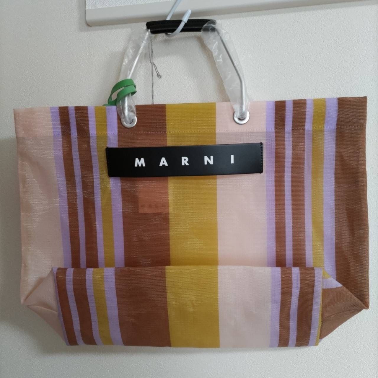 MARNIマルニマーケット☆フラワーカフェ☆ストライプバッグ (MARNI