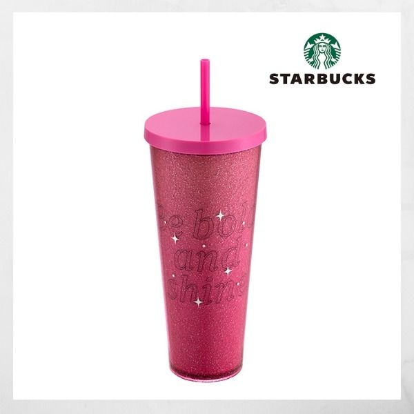 追跡有☆Starbucks グリッター ピンク TOGOタンブラー 710ml