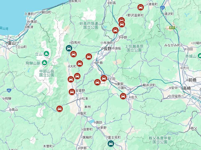2024年12月18日～2025年7月30日：関東道の駅カード収集の備忘録（長野
