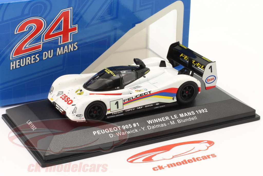 Ixo 1:43 Peugeot 905 #1 Winner 24h LeMans 1992 Dalmas, Warwick