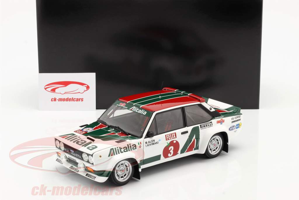 Kyosho 1:18 Fiat 131 Abarth #3 Winner Rallye 1000 Lakes 1978 Alen