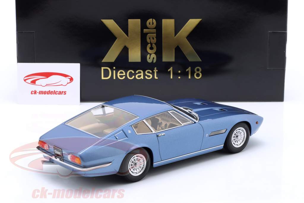 KK-Scale 1:18 Maserati Ghibli Coupe year 1969 blue metallic