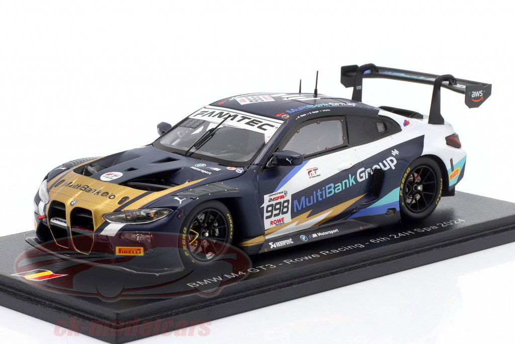 Spark 1:43 BMW M4 GT3 #998 6th 24h Spa 2024 Rowe Racing SB783