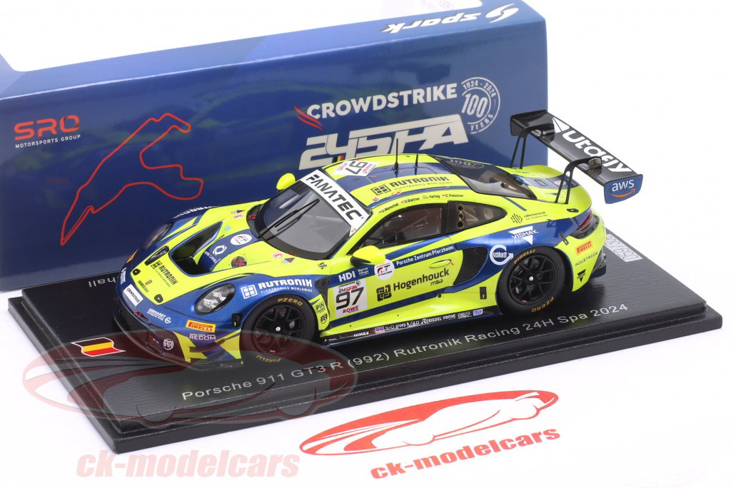 Spark 1:43 Porsche 911 (992) GT3 R #97 24h Spa 2024 Rutronik