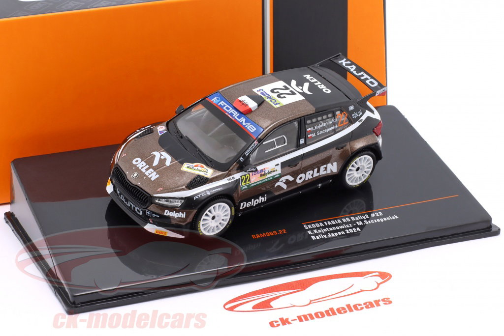Ixo 1:43 Skoda Fabia RS Rally2 #22 rally Japan 2024 Kajetanowicz
