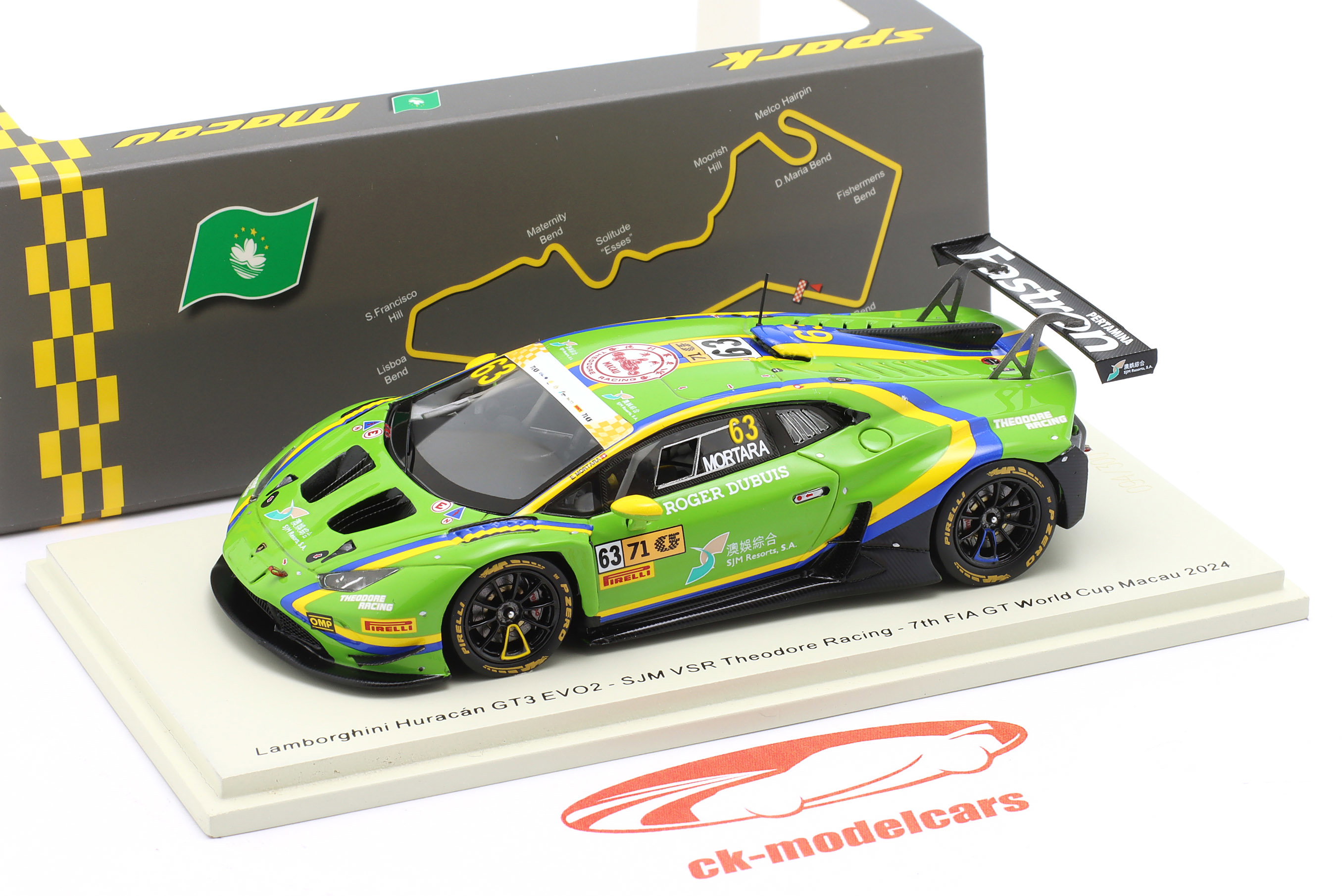 Spark 1:43 Lamborghini Huracan GT3 EVO2 #63 7th FIA GT World Cup
