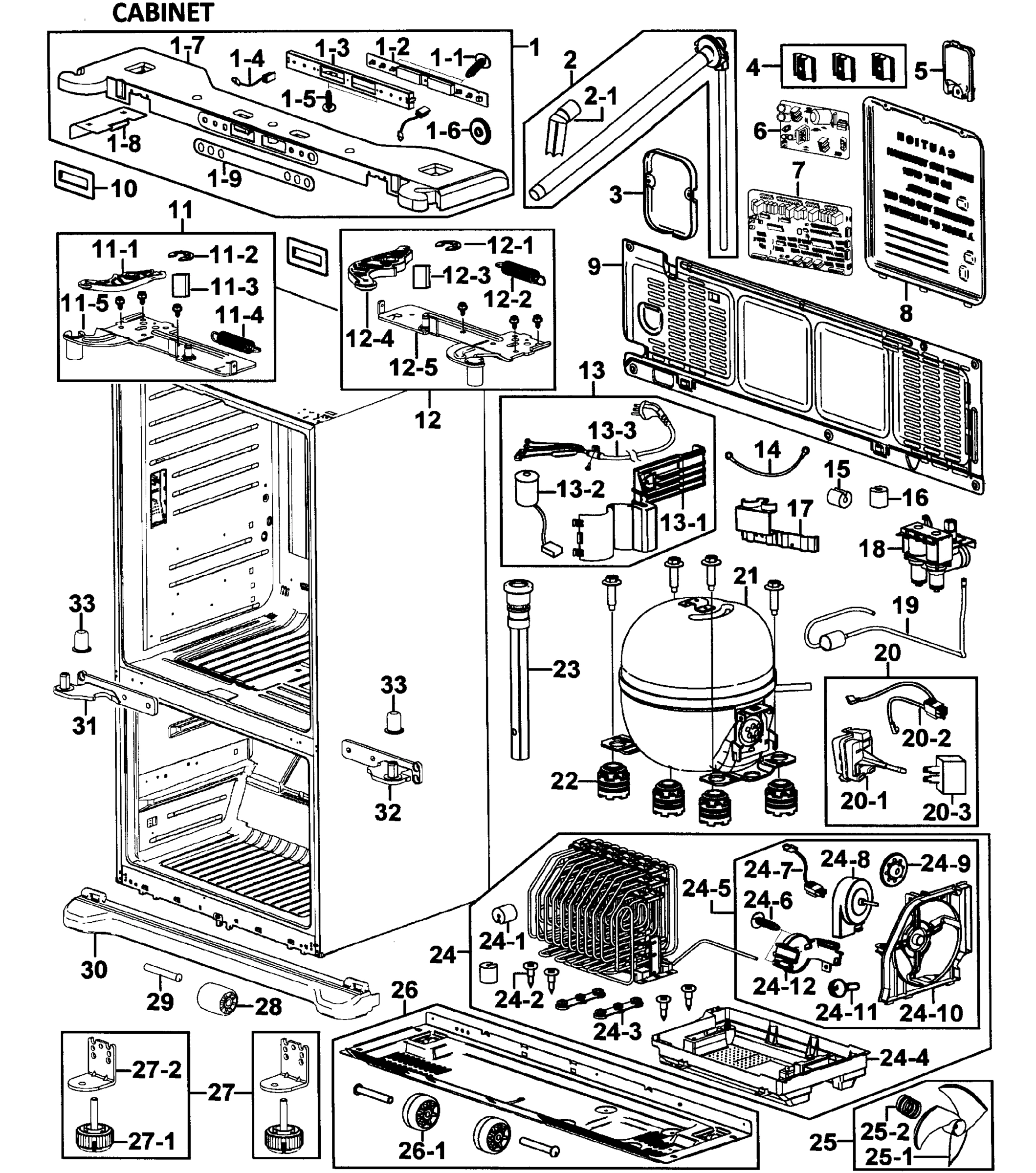 Samsung RF266AARS/XAA-00 Refrigerator Parts List | Part Advantage