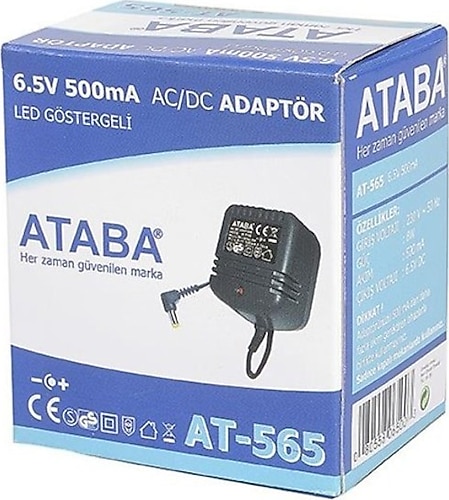 Ataba AT-565 AC-DC 6.5 V 500 MA Adaptör Fiyatları, Özellikleri ve