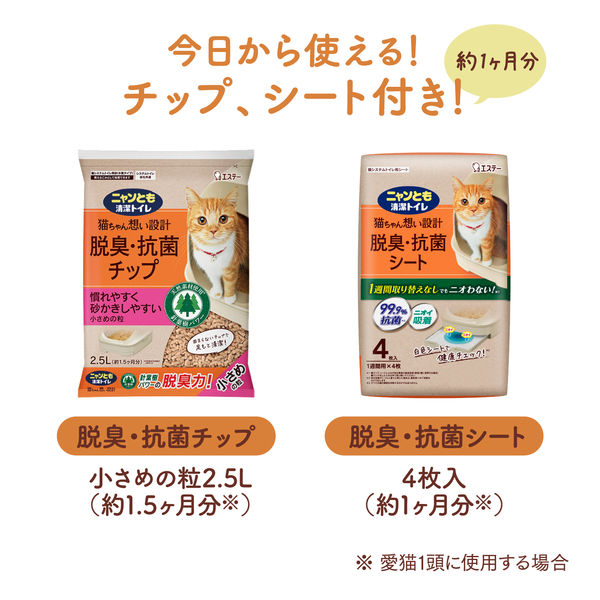 ニャンとも清潔トイレ 猫 トイレ 本体セット らくっとシンプル ライト