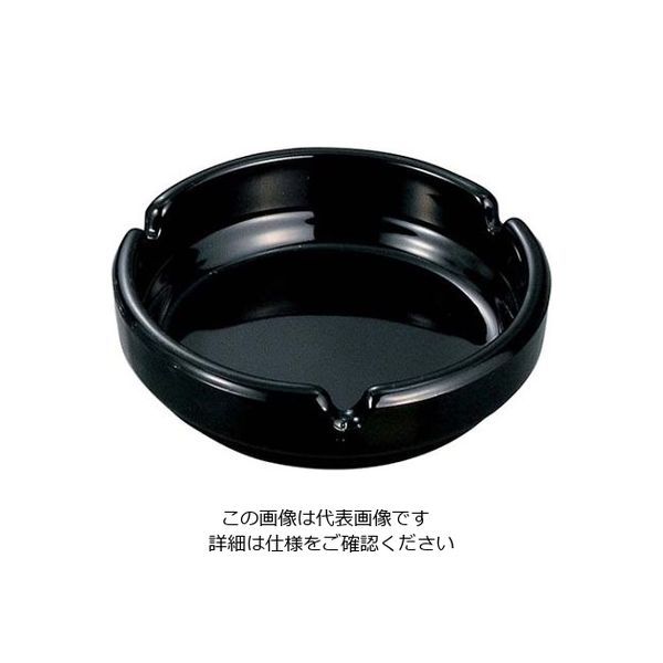 二ノ宮クリスタル ガラス 灰皿 110 ブラック 61-6817-04 1個（直送品