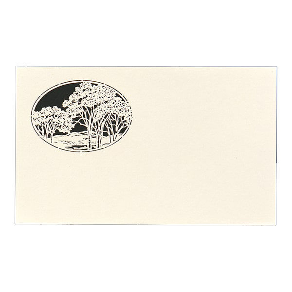 山櫻 4号 特殊名刺 切り絵 A7 樹 4 (50枚) YAMA-3117-0010 1個(50枚