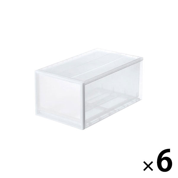 まとめ買いセット】無印良品 ポリプロピレン 衣装ケース 大 1セット（6
