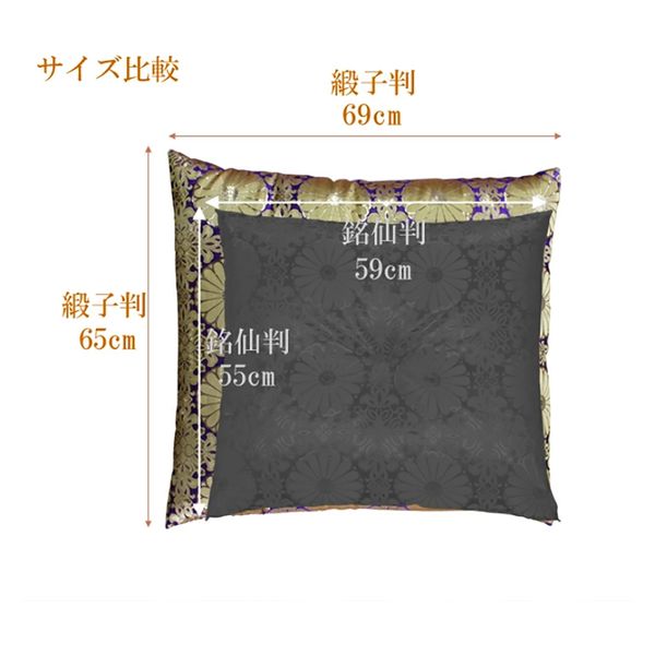 鈴屋 仏前座布団 夫婦判 青 26-B 1個（直送品） - アスクル