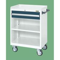 サカエ キャビネットワゴン(均等耐荷重200kg/ゴム車/H1025mm/移動式/棚