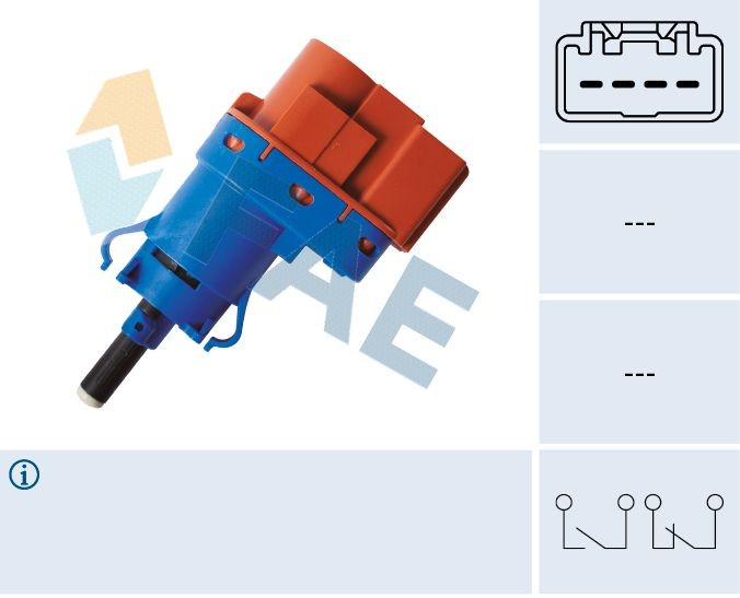 24796 FAE Brake Light Switch Mechanical, 4-pin connector | AUTODOC