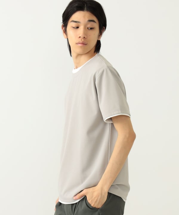 BEAMS HEART（ビームス ハート）フェイクスエード フェイクレイヤー T