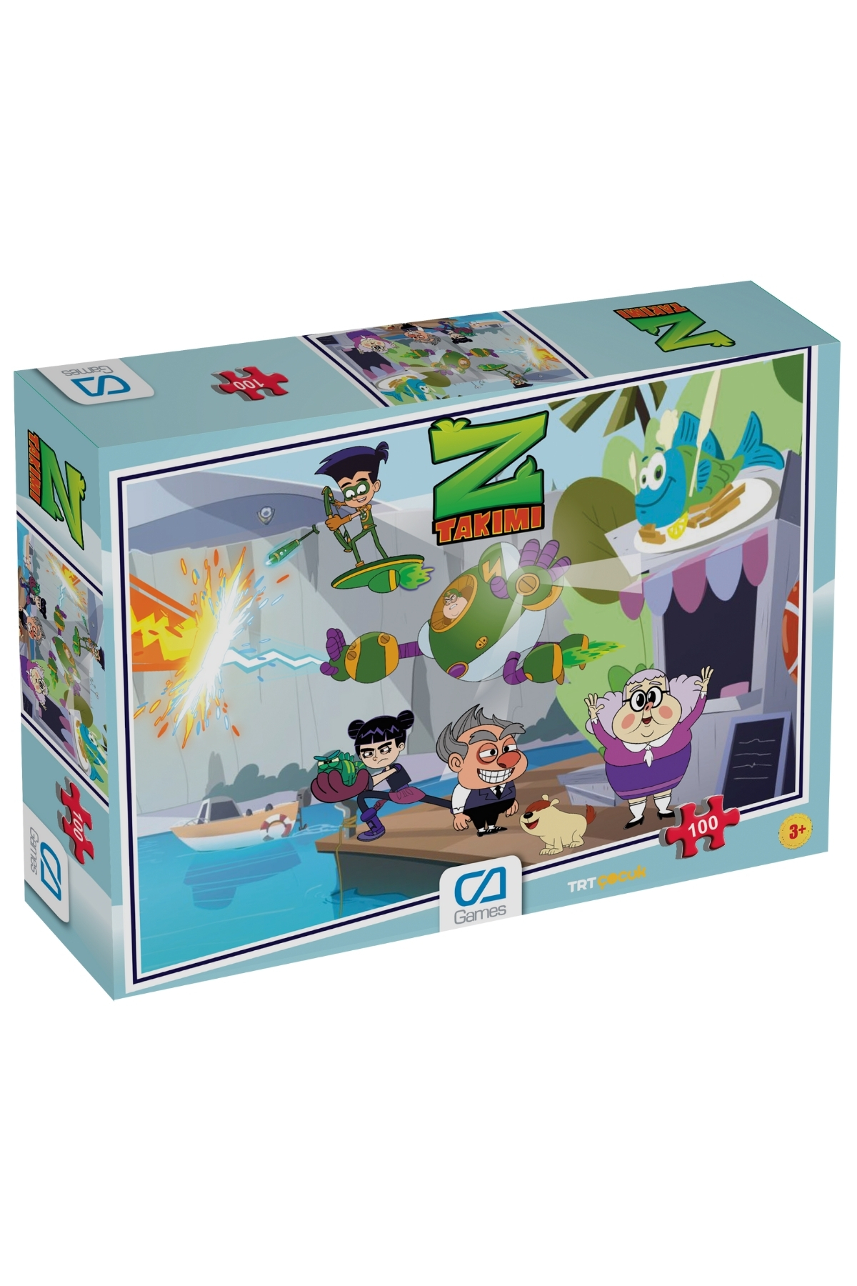 CA Games Z-Takımı Lisanslı 100 Parça 34x24cm Çocuk Puzzle Yapboz