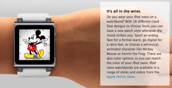 Apple iPod Nano Now Available With Mickey Mouse Dial, Also Cheesy