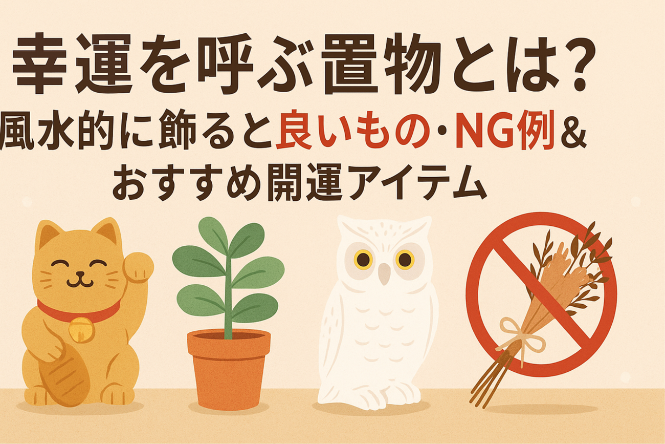 幸運を呼ぶ置物とは？風水的に飾ると良いもの・NG例＆おすすめ開運
