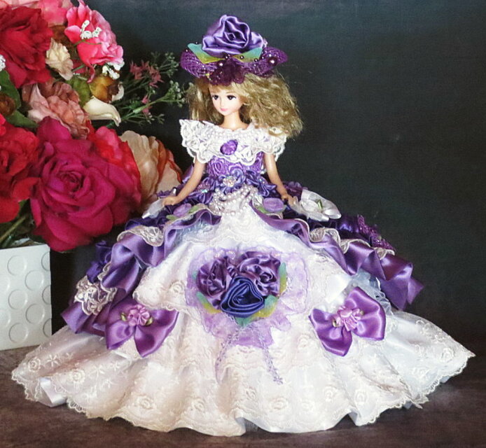 ドール服 ベルサイユの薔薇 バイオレットの王妃 レース アメジスト