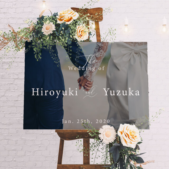 人気！結婚式 ウェルカムボード☆V-3（A1/B2/A2/B3/A3/B4/A4） | iichi