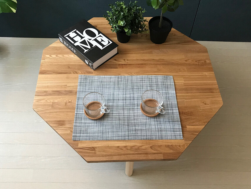 送料無料】 ローテーブル 8角 90cm タモ ねじ込み脚 | iichi 日々の