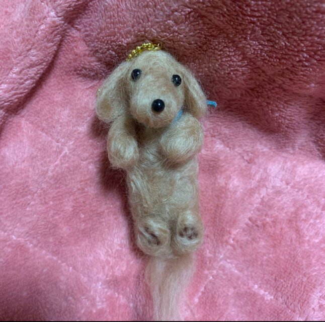 羊毛フェルトハンドミニチュアダックス | iichi 日々の暮らしを