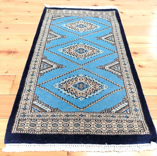 2/10迄iichi限定目玉品】パキスタン絨毯 ハイクオリティ 79x45cm 玄関