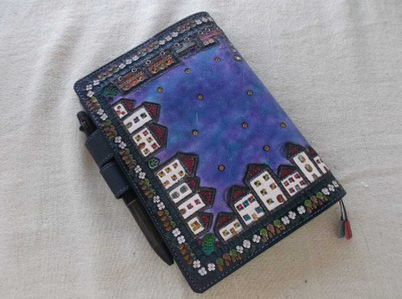 ほぼ日手帳仕様 B6サイズレザー手帳カバー 刻印＆拭き染め | iichi
