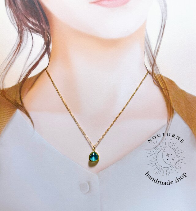 14kgf～天然石フレームストーンネックレス | iichi 日々の暮らしを