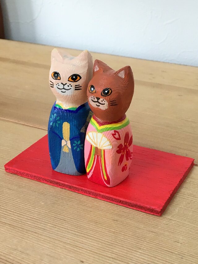 猫雛人形 | iichi 日々の暮らしを心地よくするハンドメイドや