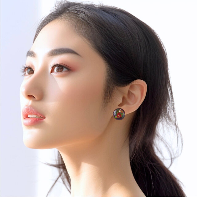 Urushi Pierce 雅〜miyabi〜「江戸椿」 | iichi 日々の暮らしを