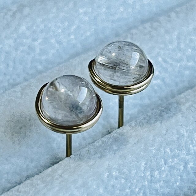 キャッツアイ クンツァイト 1粒ピアス 14kgf 高品質 | iichi 日々の
