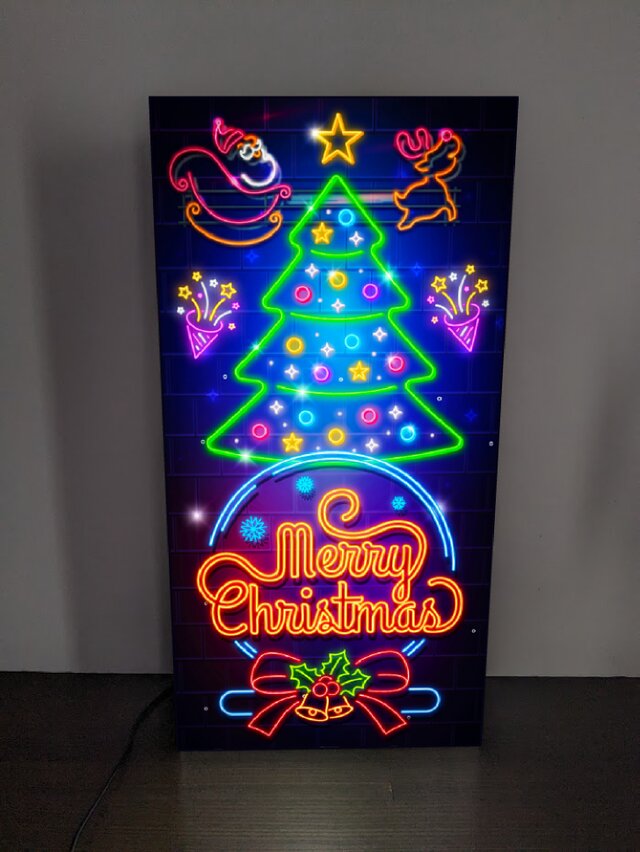 Lサイズ】メリー クリスマス サンタクロース イルミネーション 飾付け