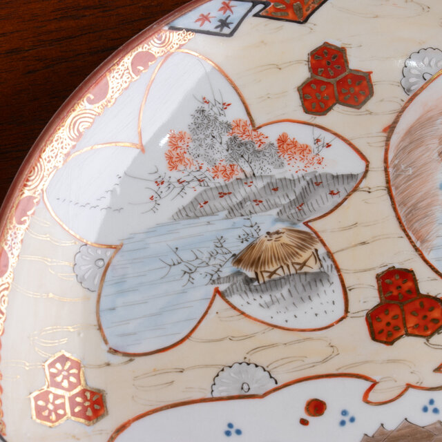 九谷焼 色絵金彩 大黒天 八寸皿 明治時代 E841B | iichi 日々の暮らし