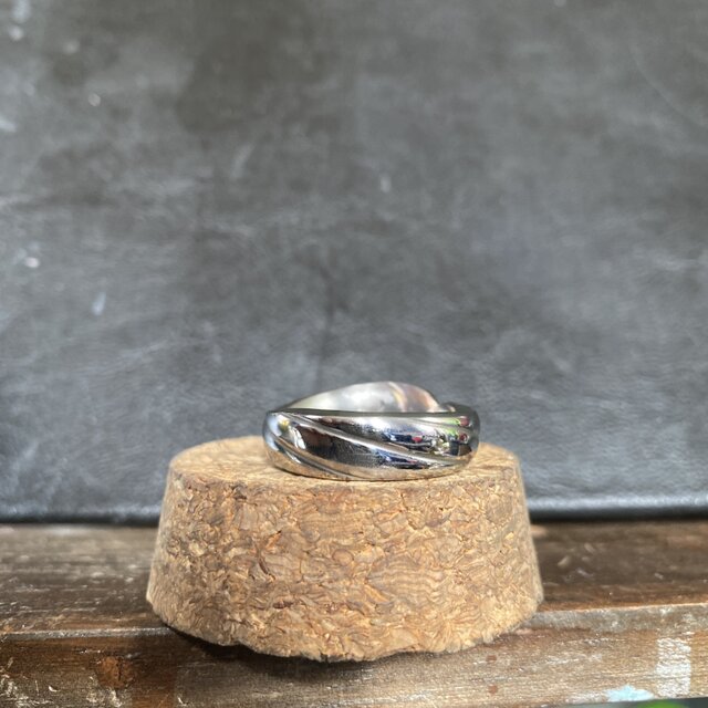 ハンドメイドリングno.5 シルバーアクセサリー スプーンリング 手作り