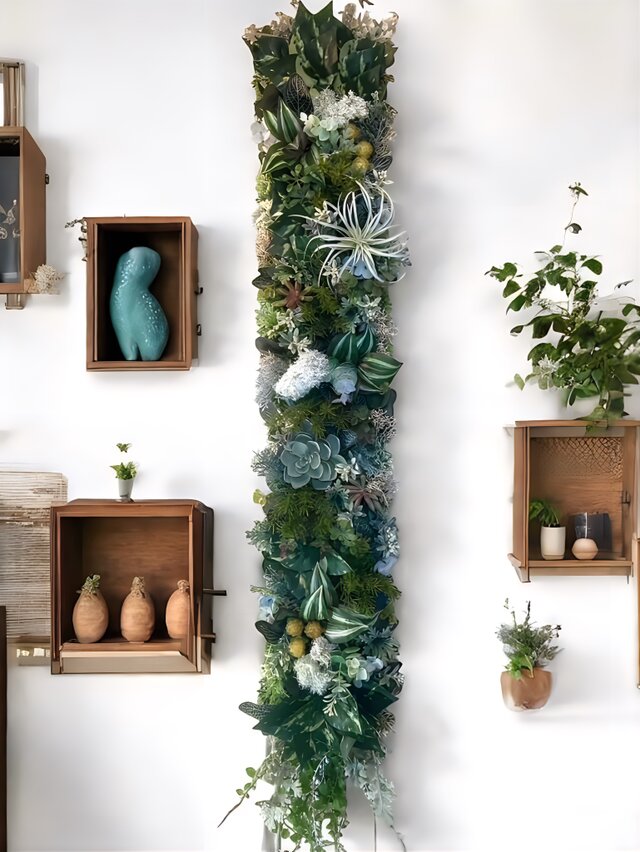 光触媒 人工観葉植物 ウォールグリーン フェイクグリーン 壁掛け801