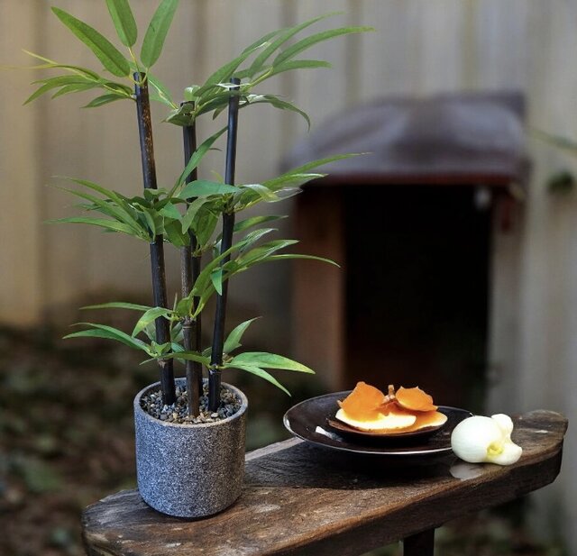 光触媒 人工観葉植物 ウォールグリーン フェイクグリーン 黒竹5033