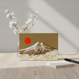 油絵【水平線に沈む夕日】 | iichi 日々の暮らしを心地よくする