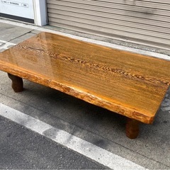 A338◇一枚板 座卓 ローテーブル 鉄刀木 無垢材 玉杢