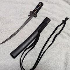 護身刀 黒色 鉄刀・兜割り・鉢割 玉龍