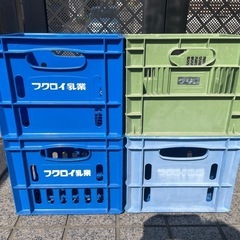 牛乳コンテナ牛乳ケース4個まとめて (コロコロ) 暁学園前のインテリア
