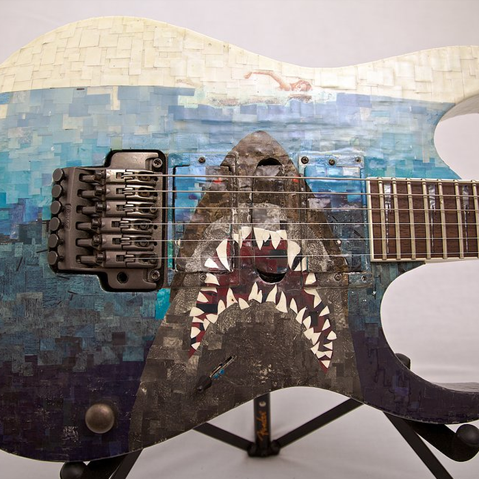Fin O' My Teeth: Trey Xavier's MosaiAxe 'Jaws' Guitar | Guitar World