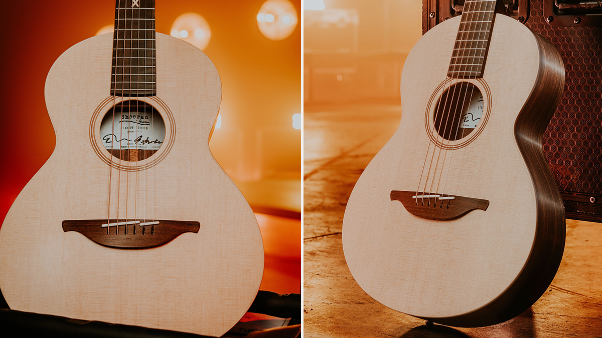 An exact replica of Ed's personal stage guitar used on all of his
