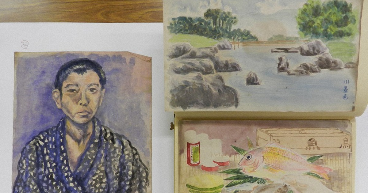 江戸川乱歩館の焼け跡から絵画88点 岩田準一慕った少年が描く | 毎日新聞