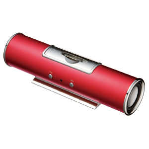 MM-SPIP2R【iPod用スピーカー（レッド）】充電もできるiPod用
