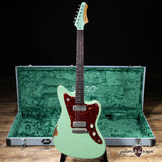 Fano JM6 Alt de Facto Lollar P-90 Wraptail Guitar w/ Case – Surf