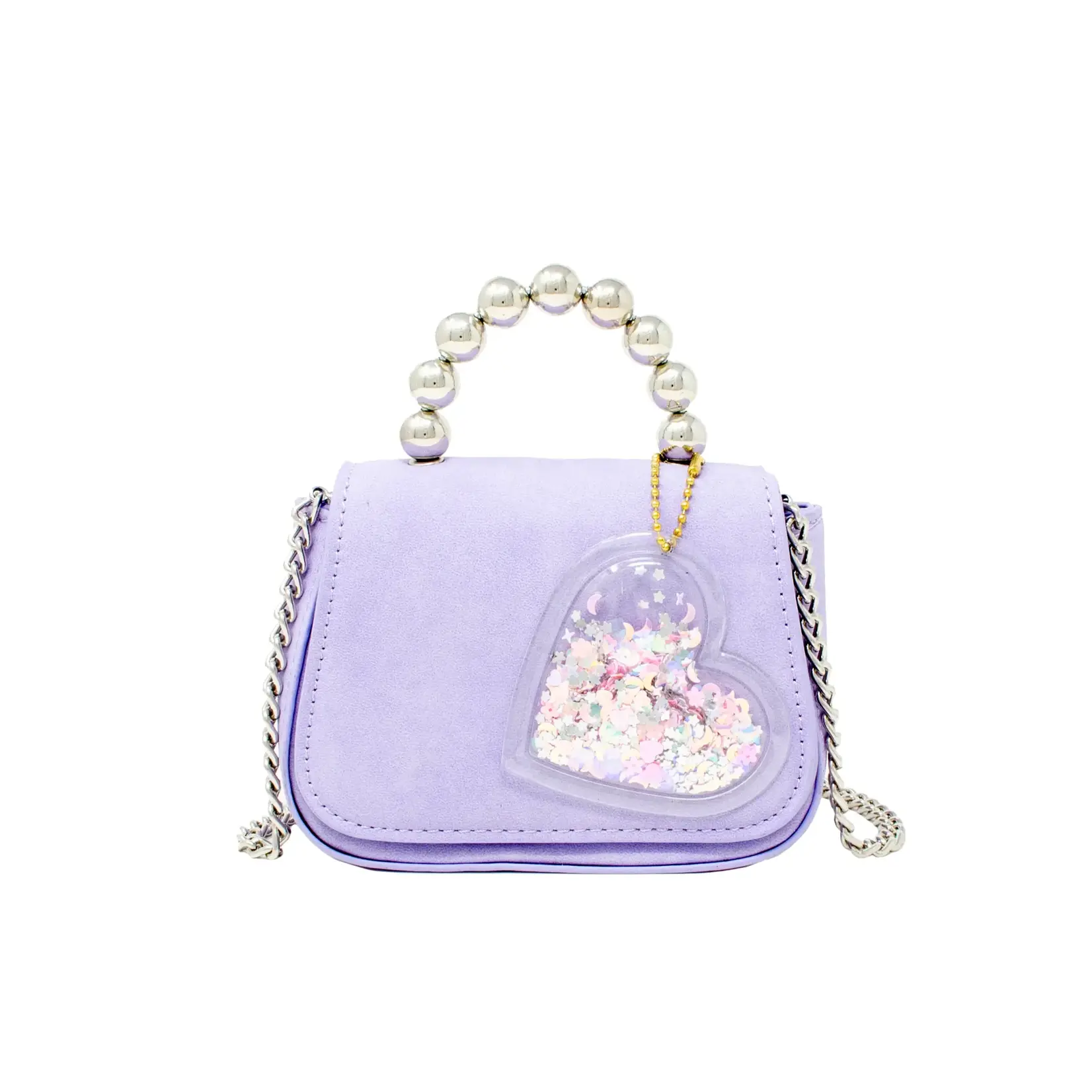 Zomi Gems Zomi Gems Tiny Metal Pearl Handle Heart Bag - Lil Rascals